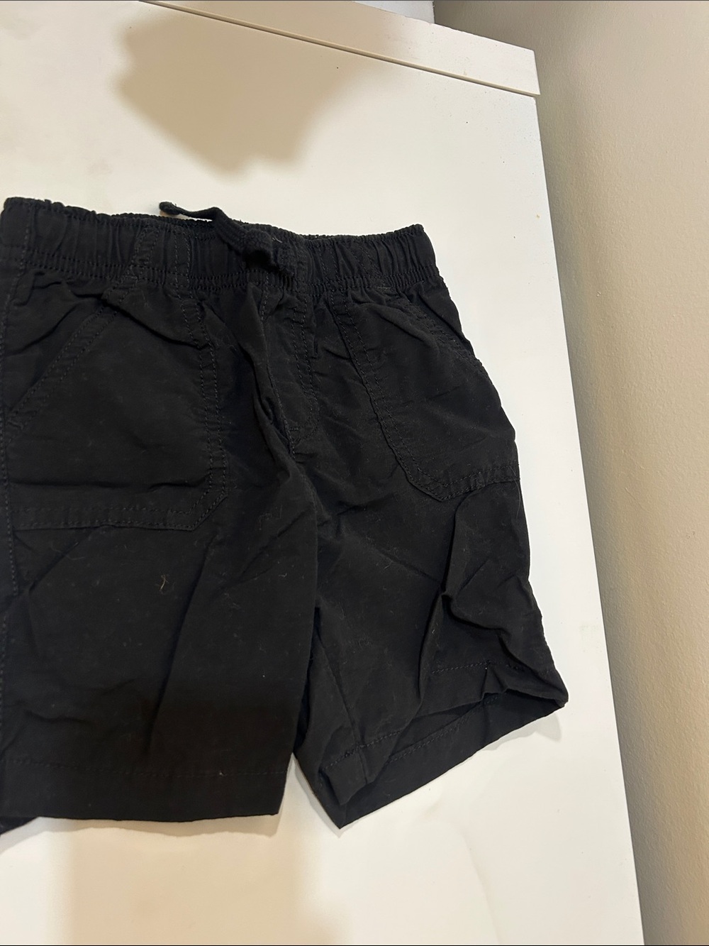 jumping beans Black Elastic-Waist Cotton Shorts